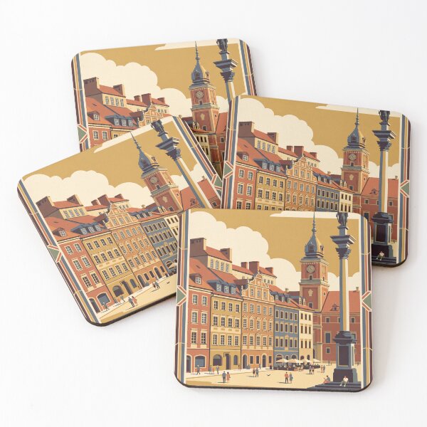 Item preview, Warsaw Poland Vintage Travel Poster designed and sold by Bomax121.