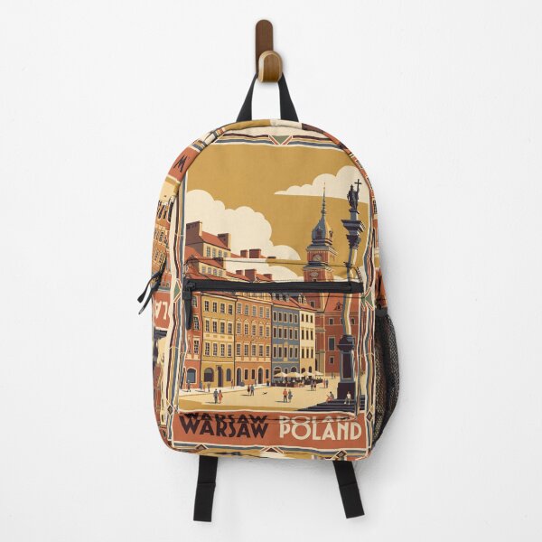 Item preview, Warsaw Poland Vintage Travel Poster designed and sold by Bomax121.