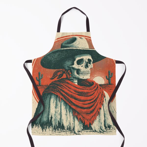 Item preview, Vintage Cowboy Skeleton — Retro Western Desert Sunset Skull designed and sold by FrostyFrisby.