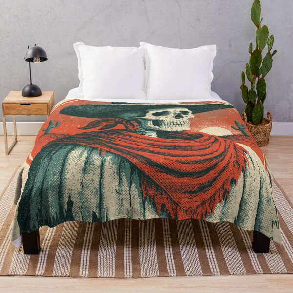 Item preview, Vintage Cowboy Skeleton — Retro Western Desert Sunset Skull designed and sold by FrostyFrisby.