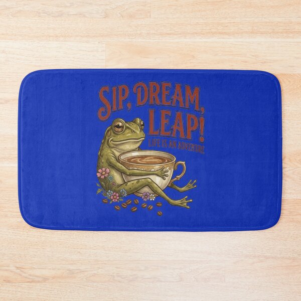 Item preview, Sip Dream Leap Vintage Frog Coffee Quote designed and sold by My-Hoodies.