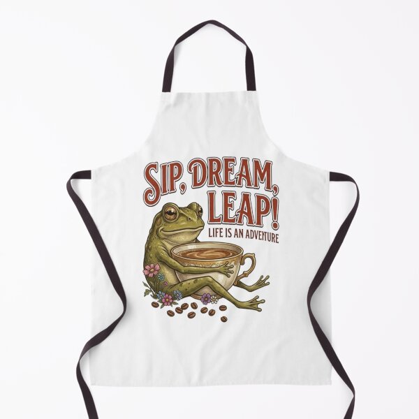Item preview, Sip Dream Leap Vintage Frog Coffee Quote designed and sold by My-Hoodies.