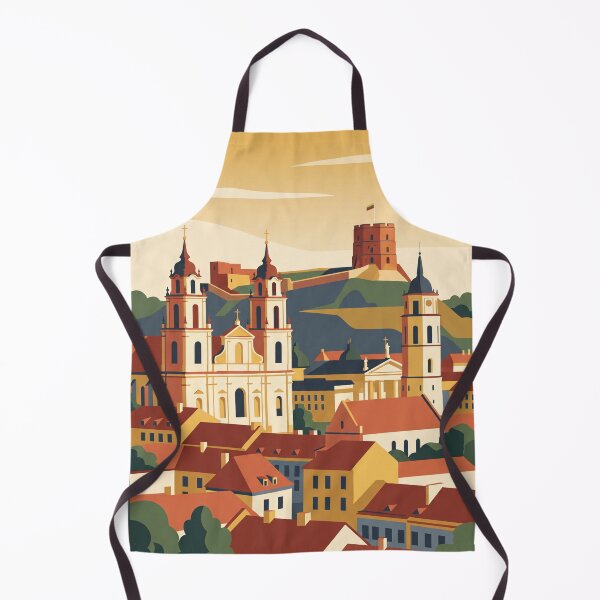 Item preview, Vilnius Lithuania Vintage Travel Poster designed and sold by Bomax121.