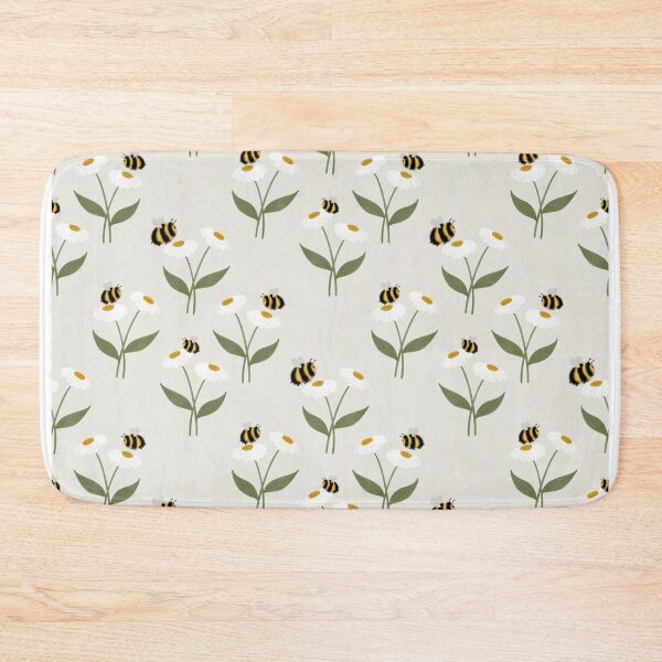 Item preview, Hand-Drawn Fluffy Bumblebee Daisy Garden designed and sold by WEBiC-ART Creative Studio.