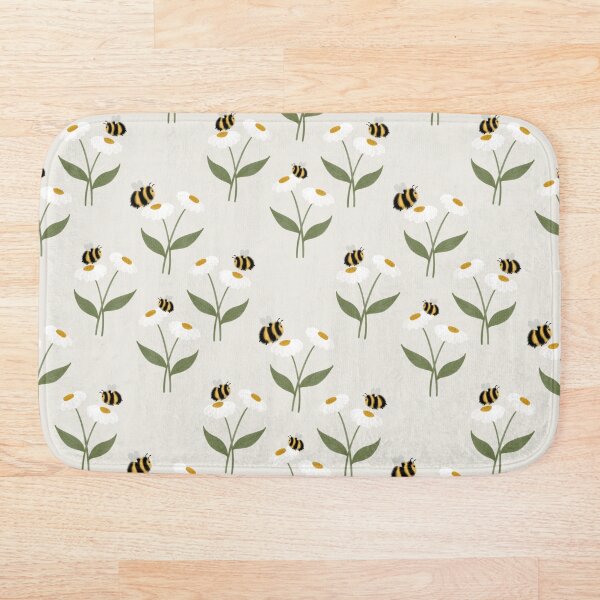 Item preview, Hand-Drawn Fluffy Bumblebee Daisy Garden designed and sold by WEBiC-ART Creative Studio.