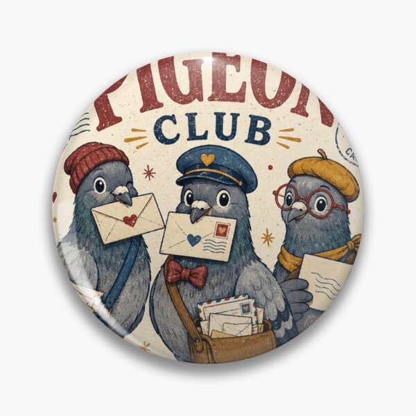 Item preview, Pen Pal Pigeon Club – Retro Snail Mail Birds designed and sold by yobest.