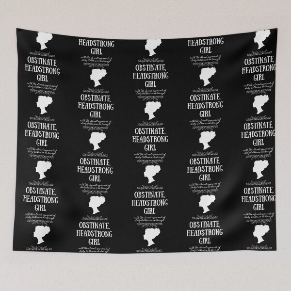 Item preview, Obstinate Headstrong Girl - Woman Silhouette - White Letters designed and sold by jessigahiosg.