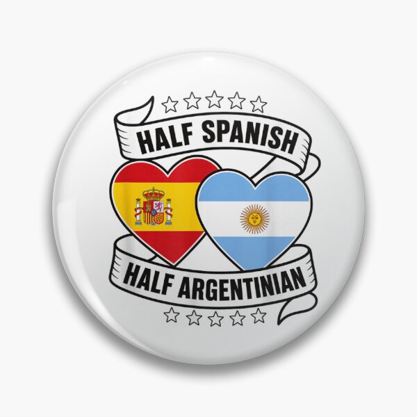 Item preview, Half Spanish Half Argentinian Heritage Pride Flag Family Roots Identity designed and sold by HarinDonreka.