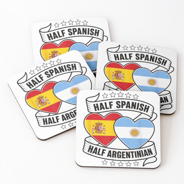 Item preview, Half Spanish Half Argentinian Heritage Pride Flag Family Roots Identity designed and sold by HarinDonreka.