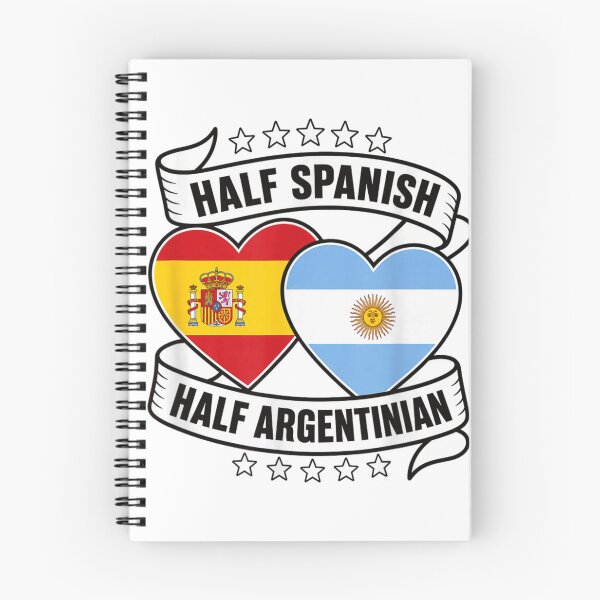 Item preview, Half Spanish Half Argentinian Heritage Pride Flag Family Roots Identity designed and sold by HarinDonreka.