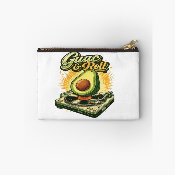 Item preview, Guac & Roll Funny Avocado DJ Retro Design designed and sold by JMDG Studio.