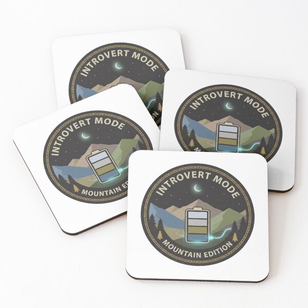 Item preview, Introvert Mode – Mountain Edition Battery Badge designed and sold by GabeMountainArt.