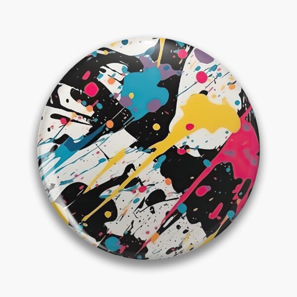 Item preview, Colorful Abstract Paint Splatter Chaos Pattern designed and sold by VibeShift Studio.