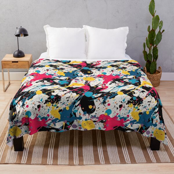Item preview, Colorful Abstract Paint Splatter Chaos Pattern designed and sold by VibeShift Studio.