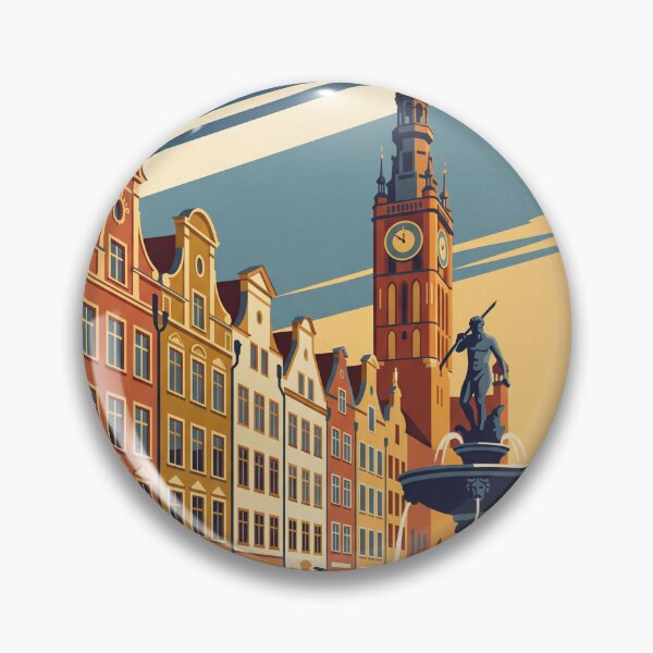 Item preview, Gdansk Poland Vintage Travel Poster designed and sold by Bomax121.