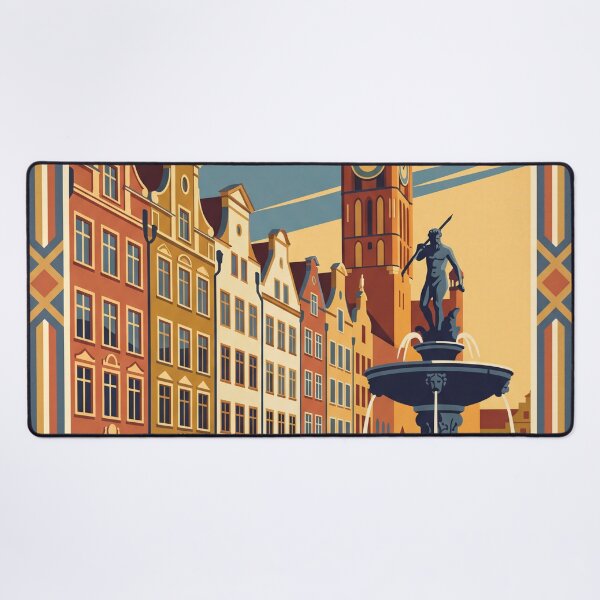 Item preview, Gdansk Poland Vintage Travel Poster designed and sold by Bomax121.