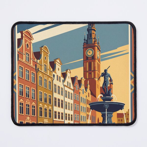 Item preview, Gdansk Poland Vintage Travel Poster designed and sold by Bomax121.