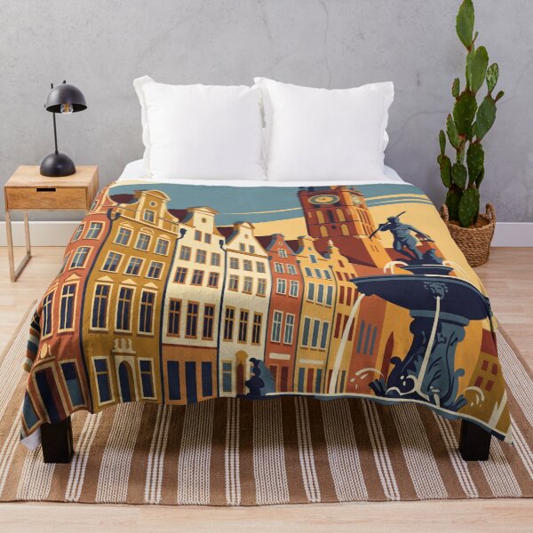 Item preview, Gdansk Poland Vintage Travel Poster designed and sold by Bomax121.