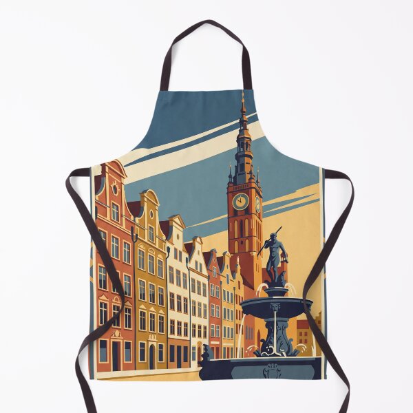 Item preview, Gdansk Poland Vintage Travel Poster designed and sold by Bomax121.