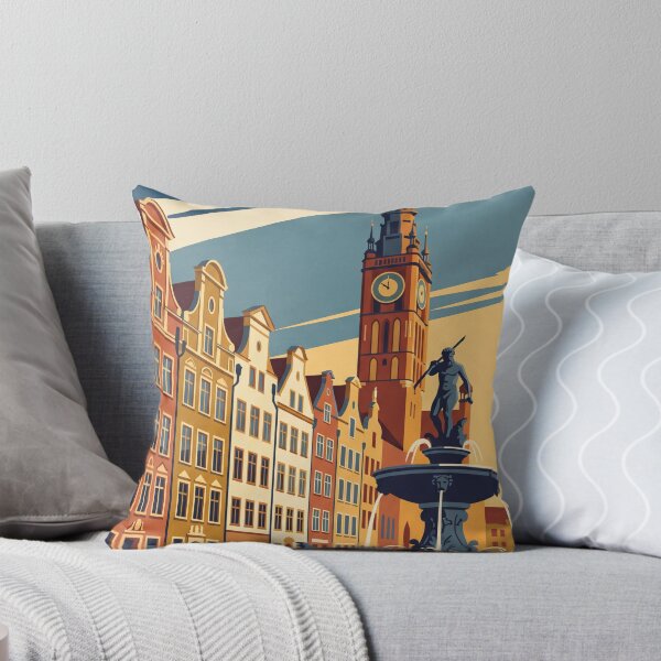 Item preview, Gdansk Poland Vintage Travel Poster designed and sold by Bomax121.