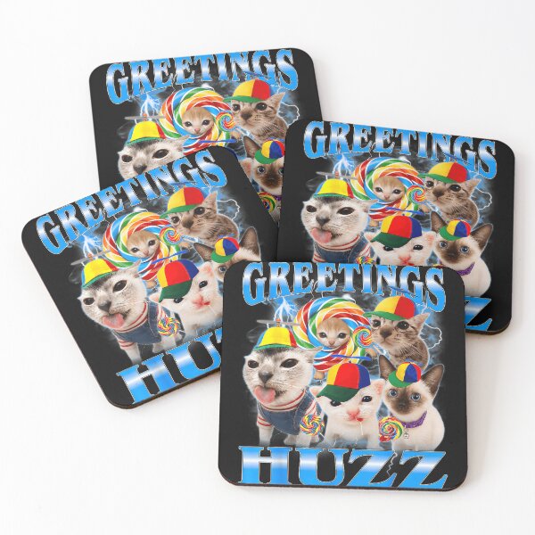 Item preview, Greetings Huzz Funny Cats Wearing Propeller Hats Meme Collection designed and sold by HarinDonreka.