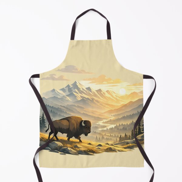 Artikelvorschau, Majestätische Bisons im Alpine Sunrise Valley entworfen und verkauft von Ambroa Stuff.