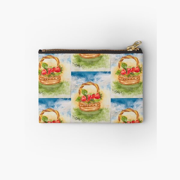 Item preview, Strawberry basket - cute fruit Ilustration  designed and sold by lilylightstudio.