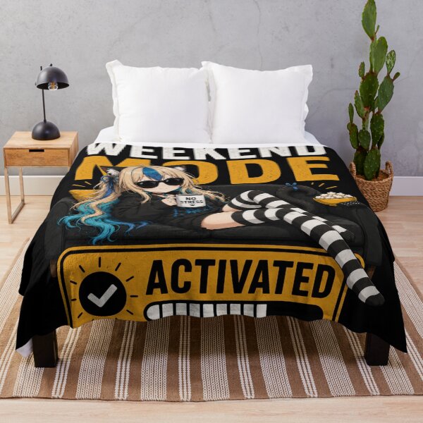 Item preview, Weekend Mode Activated – Cute Anime Cat Girl Relax Meme designed and sold by Revyra Design .