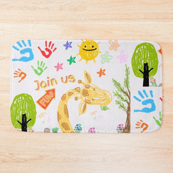 Item preview, ​Joyful Giraffe Join Us Fun Kids Art designed and sold by crystalar95.
