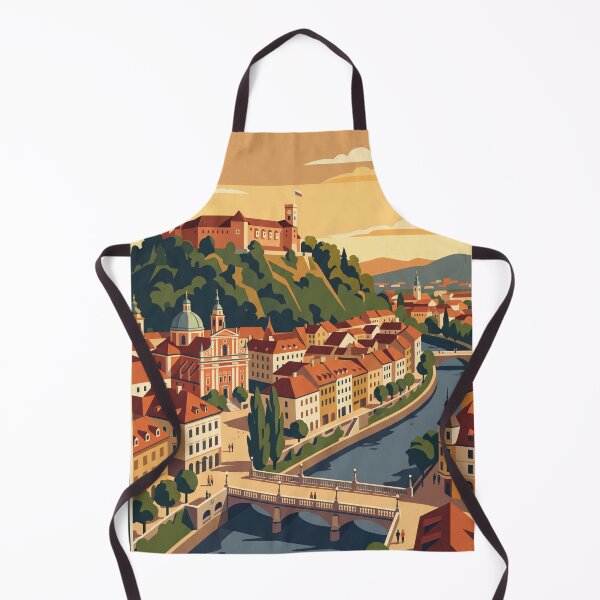 Item preview, Ljubljana Slovenia Vintage Travel Poster designed and sold by Bomax121.