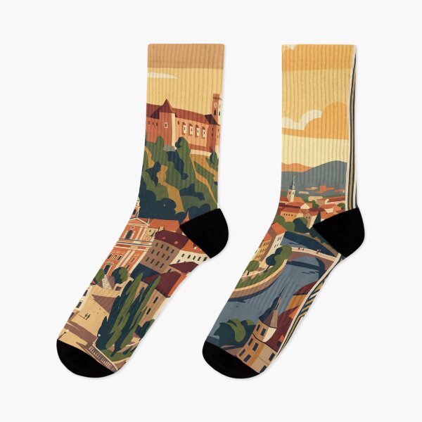 Item preview, Ljubljana Slovenia Vintage Travel Poster designed and sold by Bomax121.