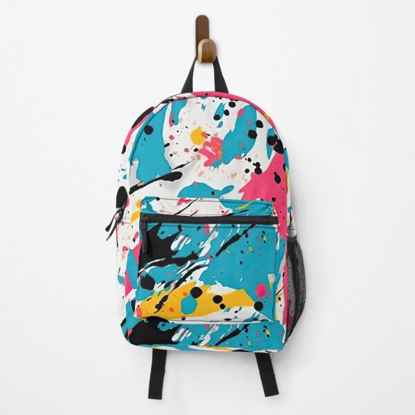 Item preview, Sky Blue & Magenta Abstract Paint Splash Pattern designed and sold by VibeShift Studio.