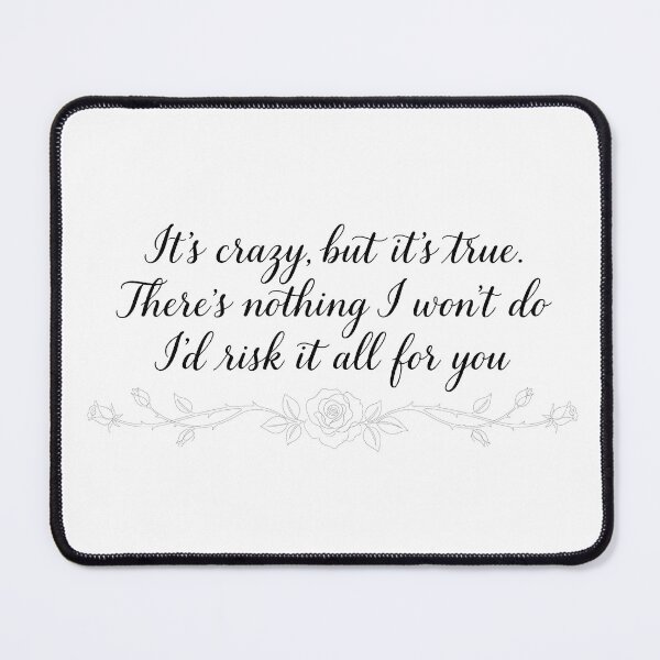 Item preview, Risk It All For You Bruno Mars Quote designed and sold by StoneByTheMoon.