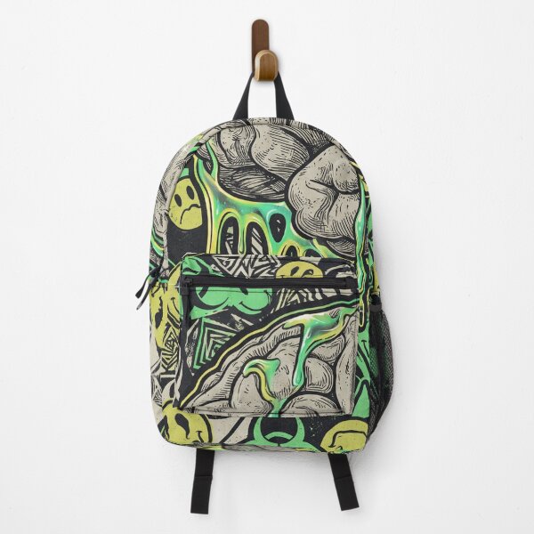 Item preview, Melting Psychedelic Brain Neon Toxic Slime Grunge designed and sold by Pride Emblem Prints.