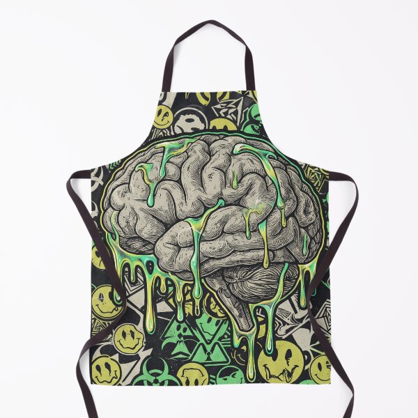 Item preview, Cerebro psicodélico derretido, neón, limo tóxico, grunge designed and sold by Pride Emblem Prints.