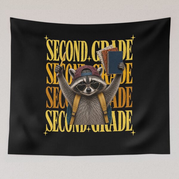 Item preview, second grade teacher raccoon Energy Feral Raccoon Chaos designed and sold by FreshVibe Prints.