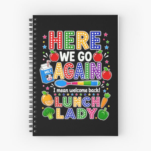 Item preview, Here We Go Again Lunch Lady Funny School Cafeteria Staff Quote designed and sold by LittleNhutton.