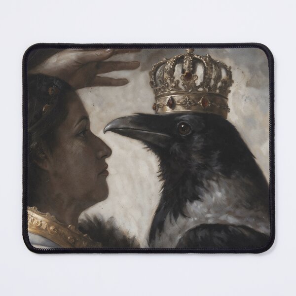 Item preview, Gothic Dark Academia Fantasy Queen Crow Print designed and sold by DarkHolyQueen.