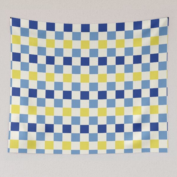 Item preview, Mediterranean Blue Checkerboard Seamless Pattern designed and sold by ViviNyks.