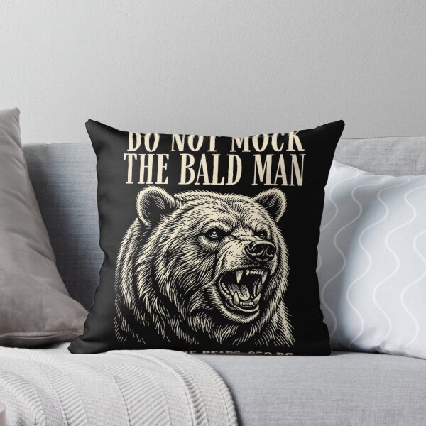 Item preview, Do Not Mock the Bald Man Funny Bible Bear Vintage Quote designed and sold by LittleNhutton.