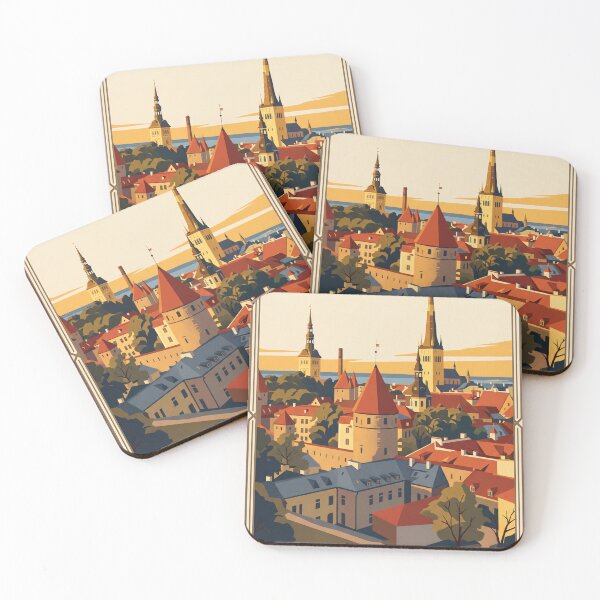 Item preview, Tallinn Estonia Vintage Travel Poster designed and sold by Bomax121.