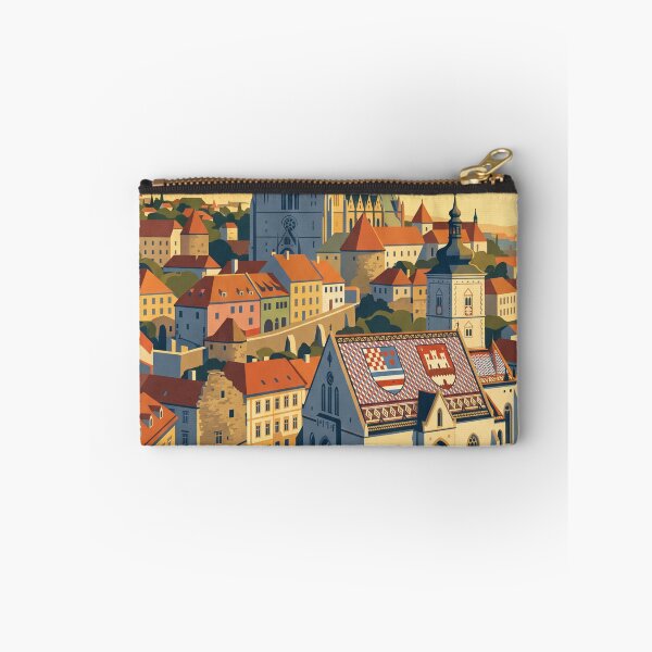 Item preview, Zagreb Croatia Vintage Travel Poster designed and sold by Bomax121.