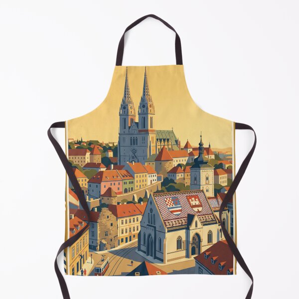 Item preview, Zagreb Croatia Vintage Travel Poster designed and sold by Bomax121.