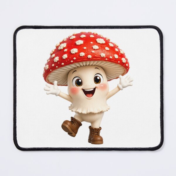 Item preview, Happy Fly Agaric Mushroom Cute Kawaii Forest Mushroom Character Adorable Toadstool Cartoon Sticker designed and sold by RoPrincess.