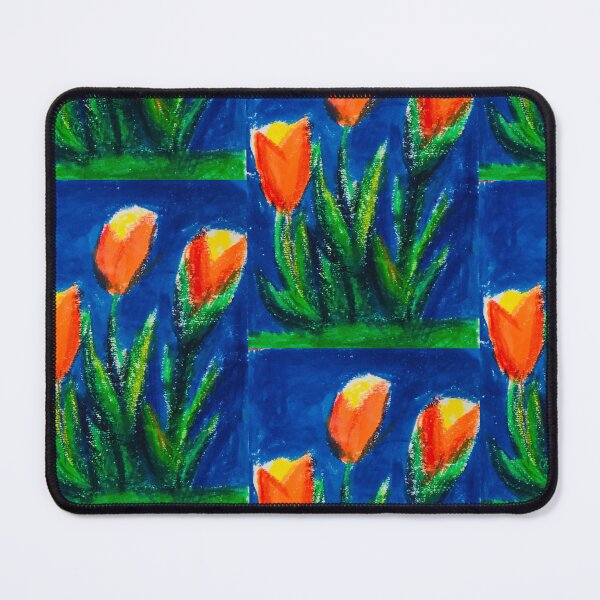 Item preview, Red & Orange Tulipa - Floral Ilustration designed and sold by lilylightstudio.
