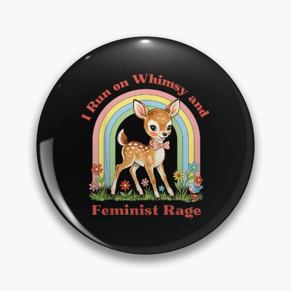 Item preview, I Run on Whimsy and Feminist Rage Cute Deer Quote designed and sold by DaphoLatara.