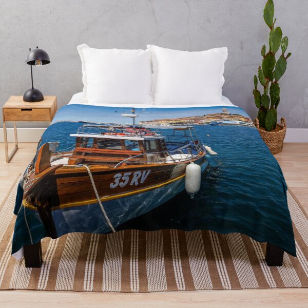 Item preview, Traditional Wooden Boat in the Harbor of Rovinj, Croatia designed and sold by Viv Thompson Photography .