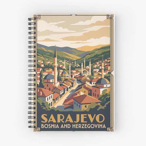 Item preview, Sarajevo Bosnia Vintage Travel Poster designed and sold by Bomax121.