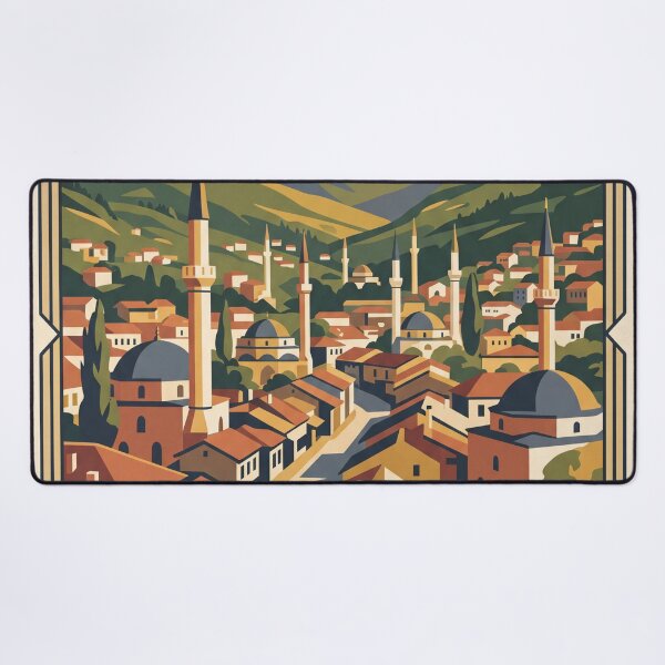 Item preview, Sarajevo Bosnia Vintage Travel Poster designed and sold by Bomax121.