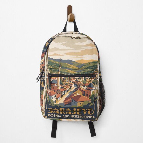 Item preview, Sarajevo Bosnia Vintage Travel Poster designed and sold by Bomax121.